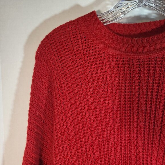 American Weekend Woman Vintage Acrylic Sweater Size 2X Red - Picture 2 of 7